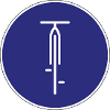 Road sign with bicycle silhouette