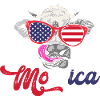 Moorica Cow USA Drapeau