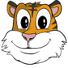 Mignon dessin animé Tigre