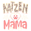 Katzen Mama Kätzchen Leopard Muster