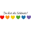 Regenbogenherzchen Du bist die Schoenste