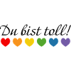 Regenbogenherzchen du bist toll