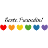 Regenbogenherzchen Beste Freundin