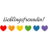 Regenbogenherzchen Lieblingsfreundin