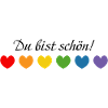Regenbogenherzchen Du bist schoen