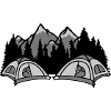 Forest campers live outside