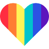 PRIDE Heart Rainbow