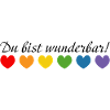 Regenbogenherzchen du bist wunderbar
