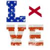 Love-alabama Usa flag gift