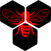 Honeybee on honeycomb