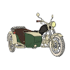 Motorcycle with sidecar 2