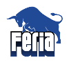 Feria bull blauw & wit logo