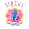 sirène coquillage perle