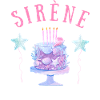 sirène anniversaire gâteau