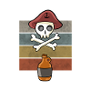 Pirate Rum Skull Gift Dicton