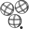 Boule Kugeln Sticker Boccia Pentaque