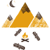 Campfire in nature