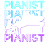 Pianist Keyboarder Piano Player Retro