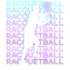 Racquetball Player Retro