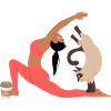 cat, coffee and yoga