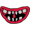 Laughing Monster Mouth Design