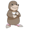 Taupe avec tasse de café