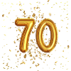 70 Jähriges Luftballon Design