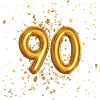 90 Jähriges Luftballon Design