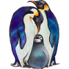 Sweet penguins with starry sky