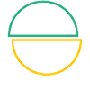 Demi-cercles vert et jaune Design