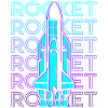 Rocket Spaceship Space Shuttle Retro
