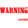 Avertissement Serveuse avec une attitude