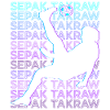 Sepak Takraw Player Retro