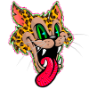 Leopard Comic Psychedelisch