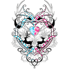 Deer Antler Edelweiss and Heart