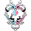 Deer Antlers Deer and Heart