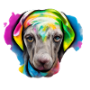 Weimaraner en couleur