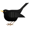 Blackbird Bird -grafiikka / kuvitus