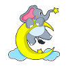Elephant on clouds