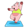 Pig Yoga Fitness Gymnastics