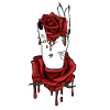 Aesthetic Dark Pattern Hand Bleeding Holding Rose