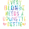 Hver blondine trenger en brunette bestie blondt hår