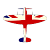 2e Guerre mondiale Fighter Union Jack Silhouette