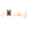 German Shepherd Heartbeat Funny