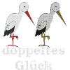 storchenpaar doppeltes glück