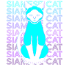 Chat siamois Rétro