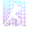 Softball Player Retro