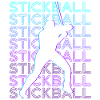 Stickball Player Retro