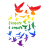 l amore è amore ,tauben, taube,graffiti,regenbogen