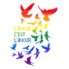 l'amour c'est l'amour,,rainbow,deaf,birds